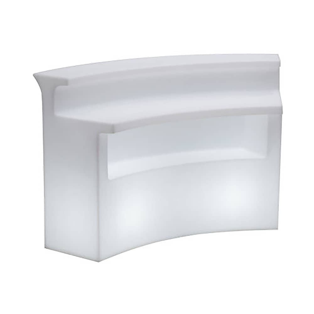 Bar lumineux Break Bar plastique blanc / L 175 cm - Slide - Blanc - Polyéthylène recyclable rotomoulé