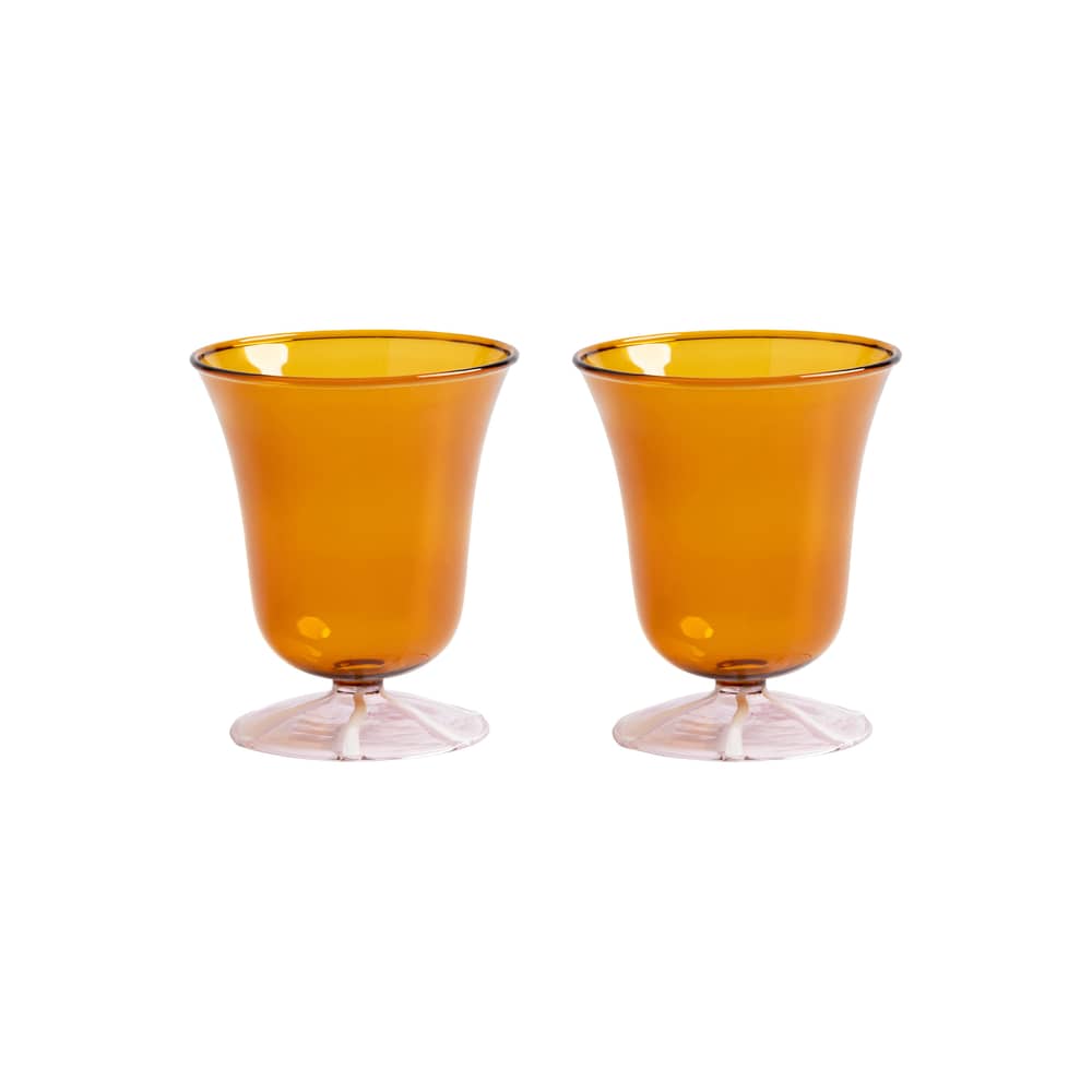 Glas Eve glas orange / Set von 2 - 20 cl - & klevering - Amber - Borosilikatglas