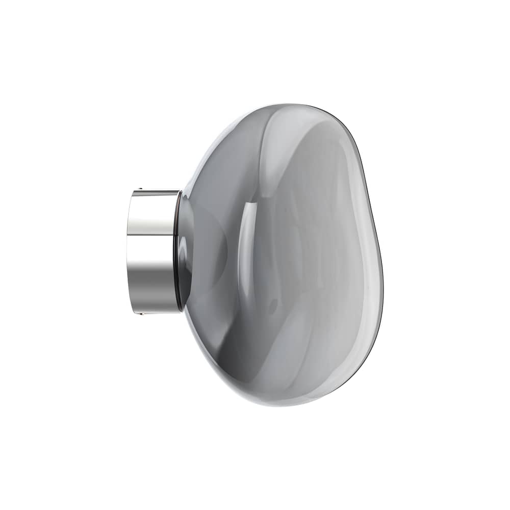 Wandleuchte Melt Surface Mini LED plastikmaterial grau / Deckenleuchte – Ø 30 cm / Farbwechsel - Tom Dixon - Nickel - Geblasenes Polycarbonat, Stahl