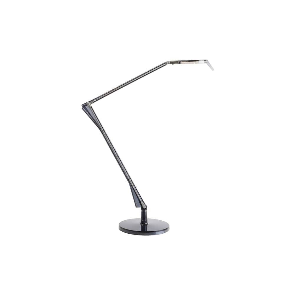Tischleuchte Aledin TEC LED plastikmaterial grau / LED - flacher Diffusor - Kartell - Rauchglas-Optik - eloxiertes Aluminium, Polykarbonat