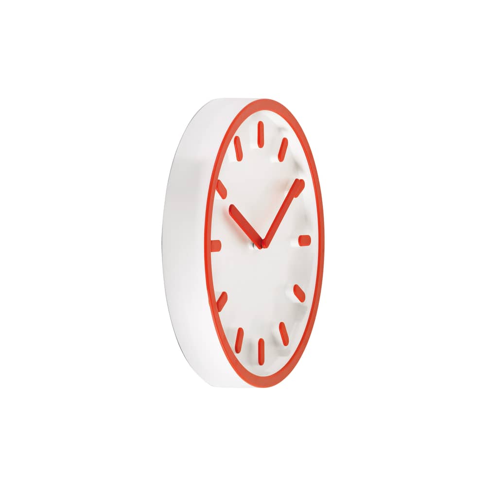 Wanduhr Tempo plastikmaterial orange / Naoto Fukasawa, 2013 - Magis - Weißes Zifferblatt / Orangefarbene Details - ABS