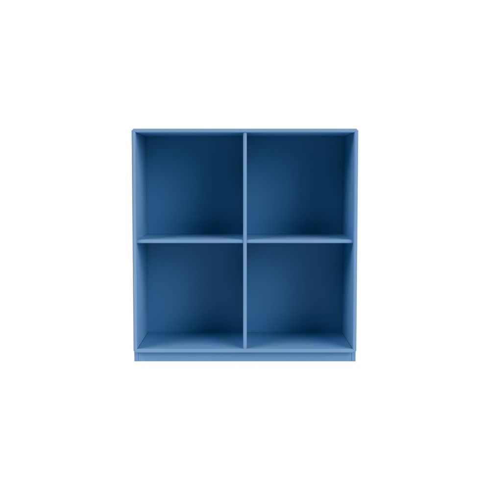 Ablage Show holz blau / B 69,6 x T 30 x H 72,6 cm - MONTANA - Azure 154 - lackierte Holzfaserplatte