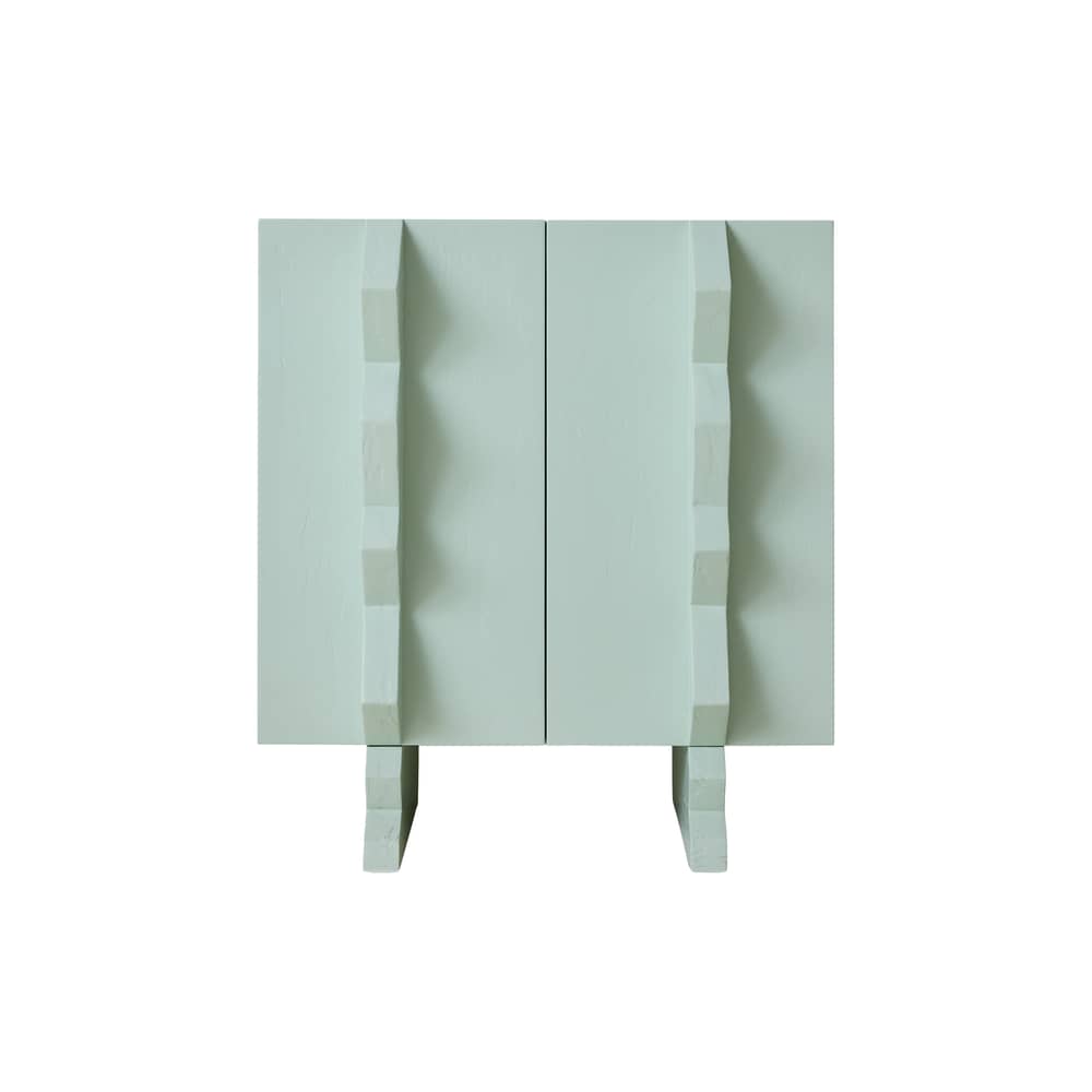Buffet Forma bois bleu / L 80 x H 88.5 cm - HK LIVING - Bleu ciel - Bois de sungkai, MDF