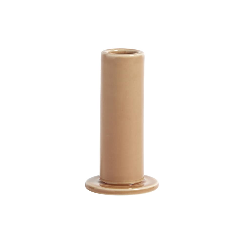 Kerzenleuchter Tube Medium keramik orange / H 10 cm - Keramik - Hay - Pfirsichfarben - Fayence
