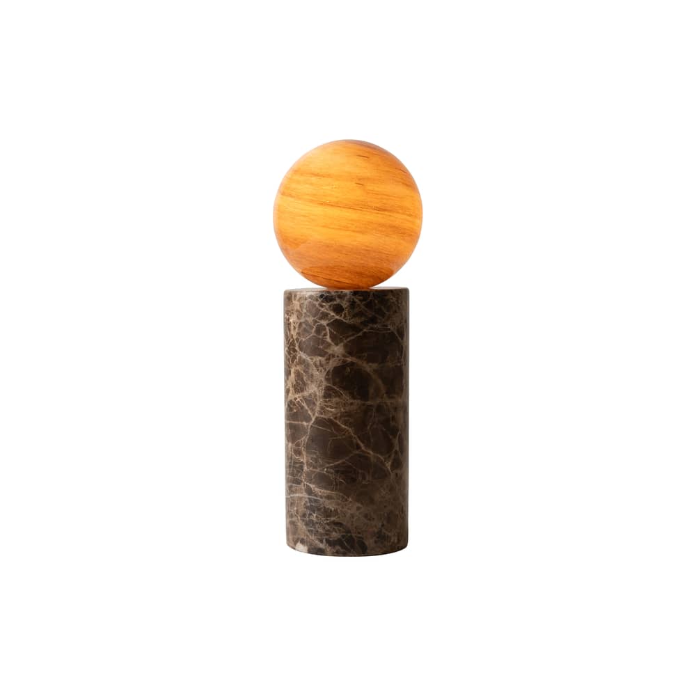 Lampe de table Tivoli - It\'s about Romi - Marron - Marbre, Verre