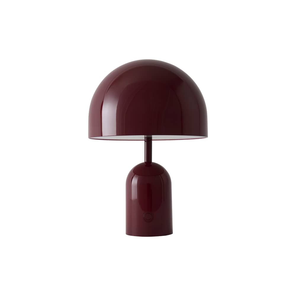 Lampe sans fil rechargeable Bell Portable LED / H 28 cm - Tom Dixon - Bordeaux - ABS