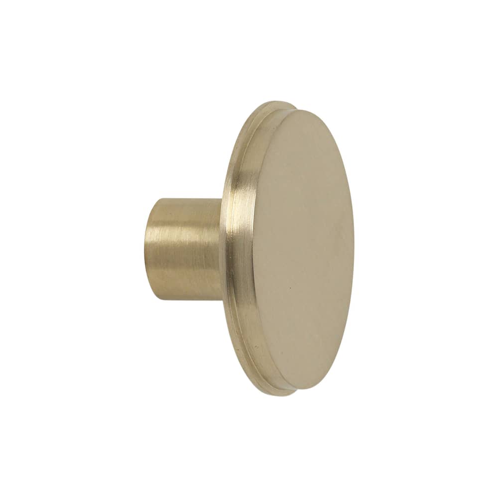 Patère Métal Large or métal / Poignée - Ø 5 cm - Ferm Living - Laiton - Laiton