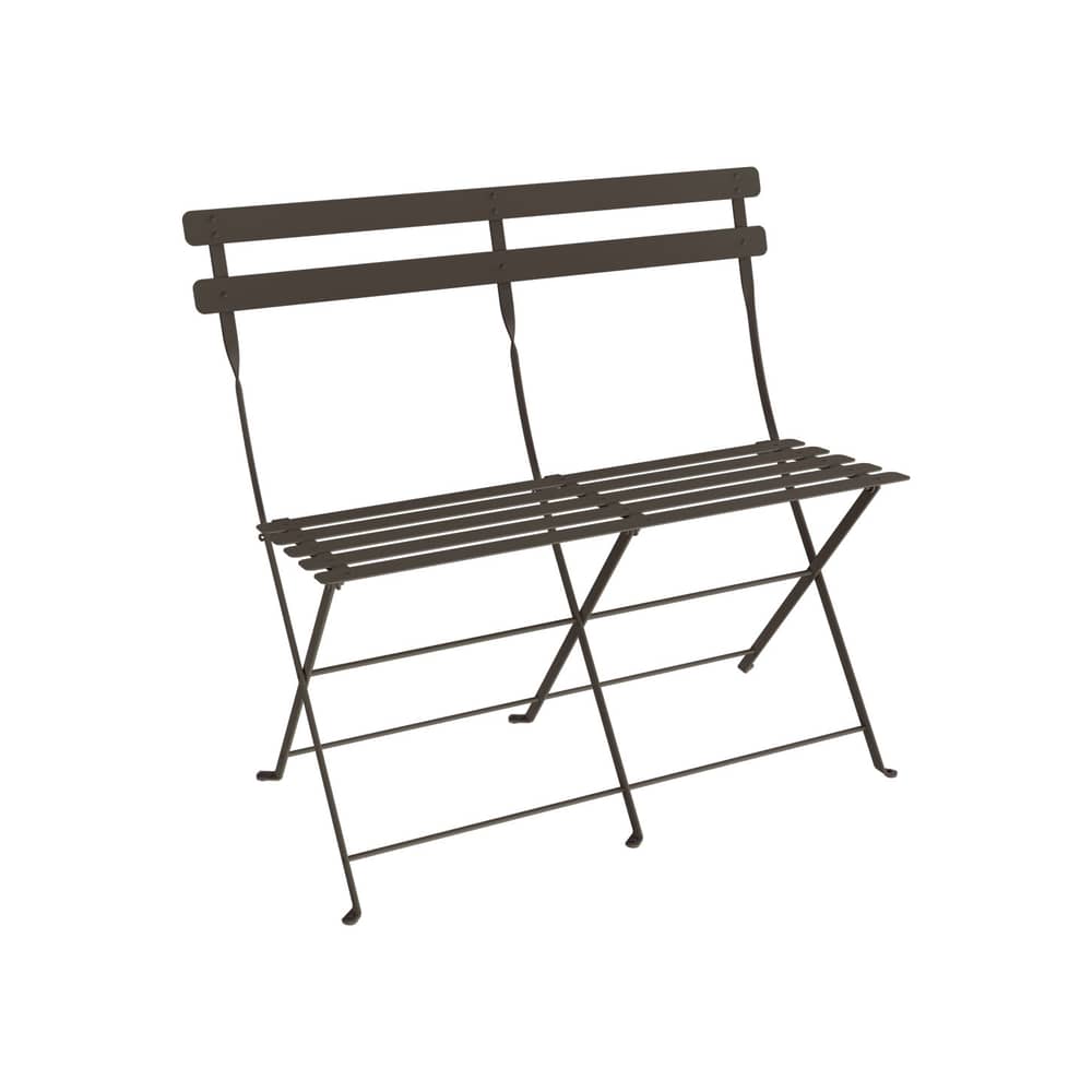 Banquette Bistro métal marron / Pliante - 2 places / L 88 cm - Fermob - Tonka - Acier