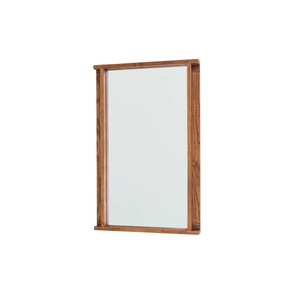 Miroir mural Symmetry Small bois naturel / L 45,8 x H 71 cm - Frama  - Frêne miel -  Verre miroir, Frêne massif teinté