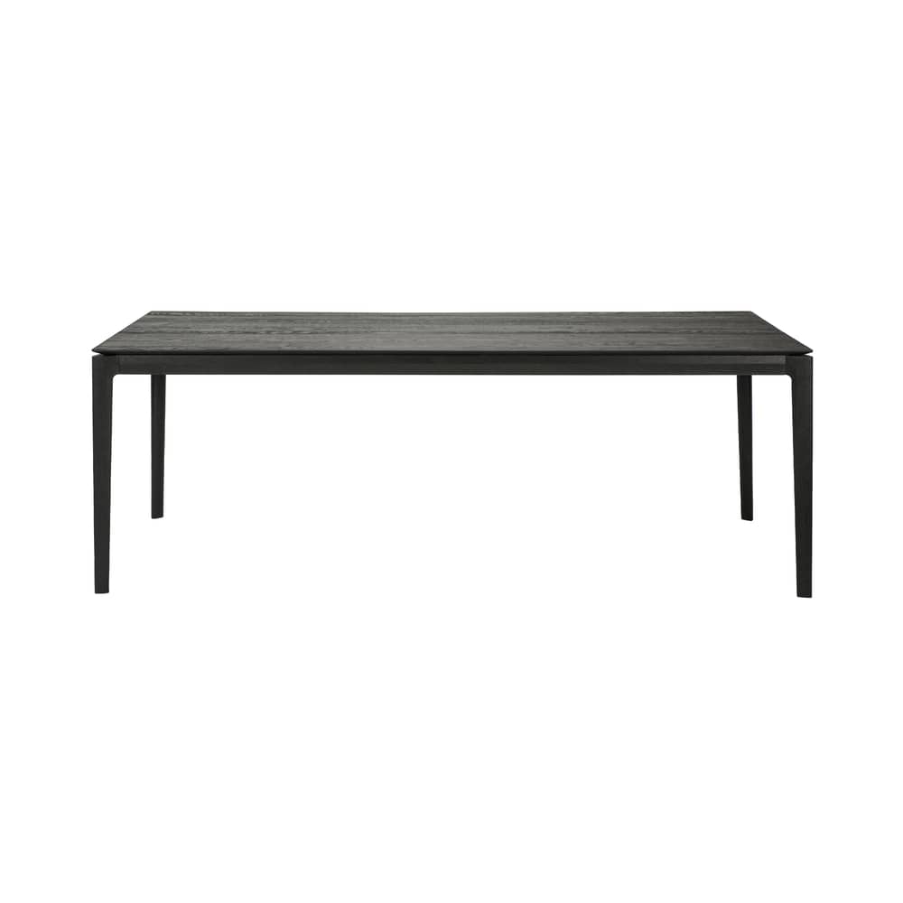 rechteckiger Tisch Bok holz schwarz / Eiche massiv  - 200 x 95 cm / 8 Personen - Ethnicraft - 200 x 95 cm / Schwarz - Getöntes Eichenholz