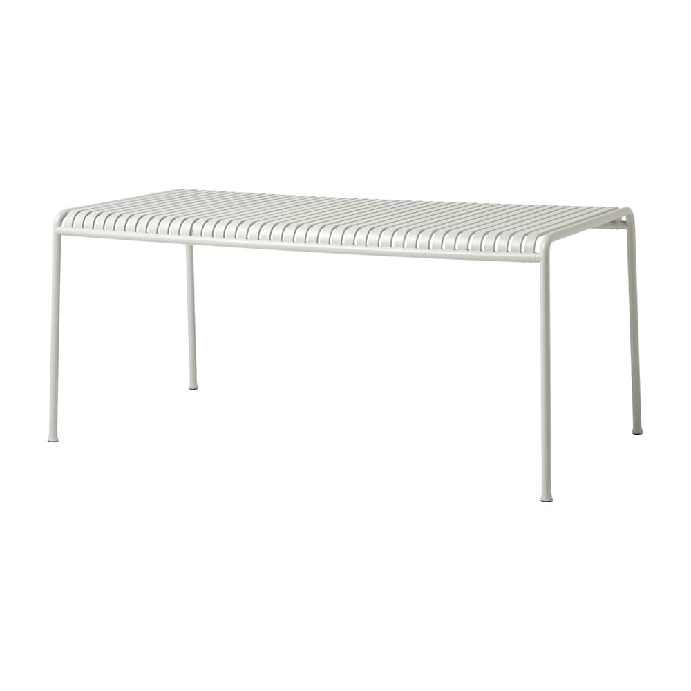Table rectangulaire Palissade métal gris / 170 x 90 cm - Bouroullec,2016 - Hay - Gris clair - Acier laqué époxy