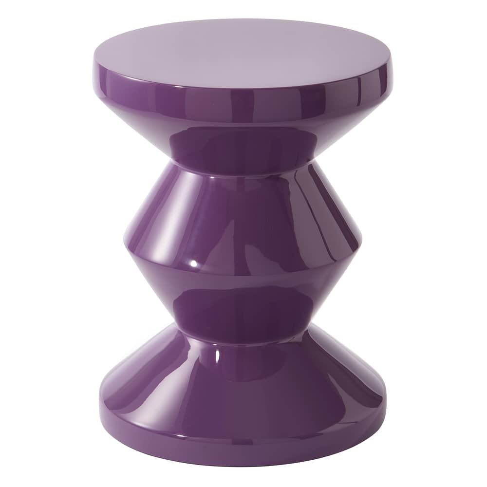 Tabouret Zig Zag - Pols Potten - Violet foncé - Polyester laqué