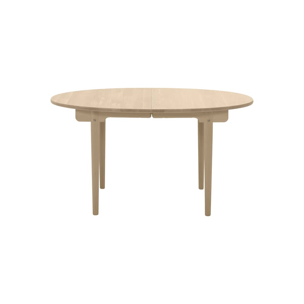 Tavolo ovale CH337 legno naturale / 115 x 140 cm - Wegner, 1962 / Possibilità di inserire 2 allunghe - CARL HANSEN & SON - Tavolo / Rovere oliato - Massello di quercia oliato