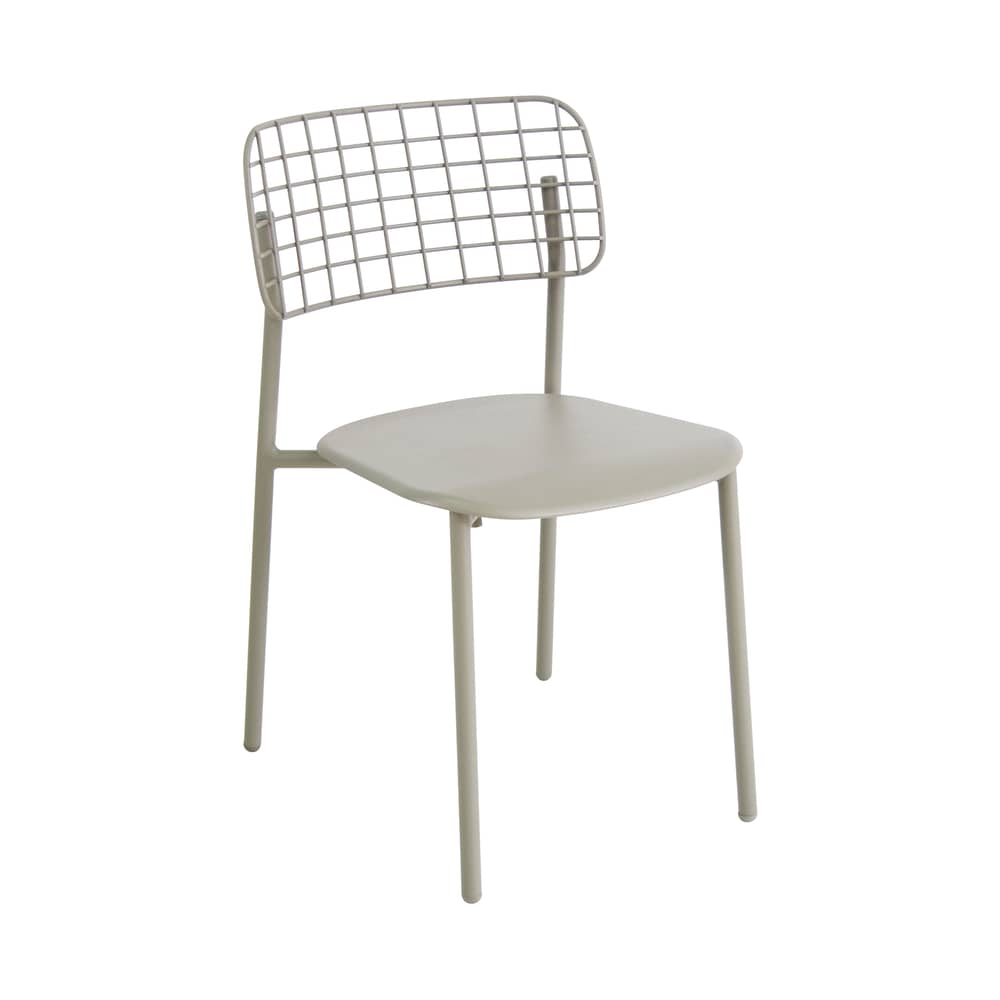 Chaise empilable Lyze   - Emu - Gris-vert - Acier inoxydable verni, Aluminium verni