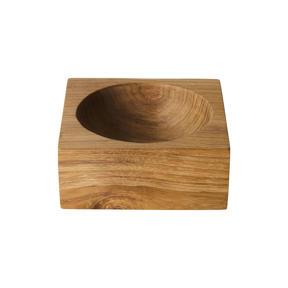 Centrotavola Cube legno naturale / 12 x 12 cm - Teck - HK LIVING - 12 x 12 cm - Teak massello
