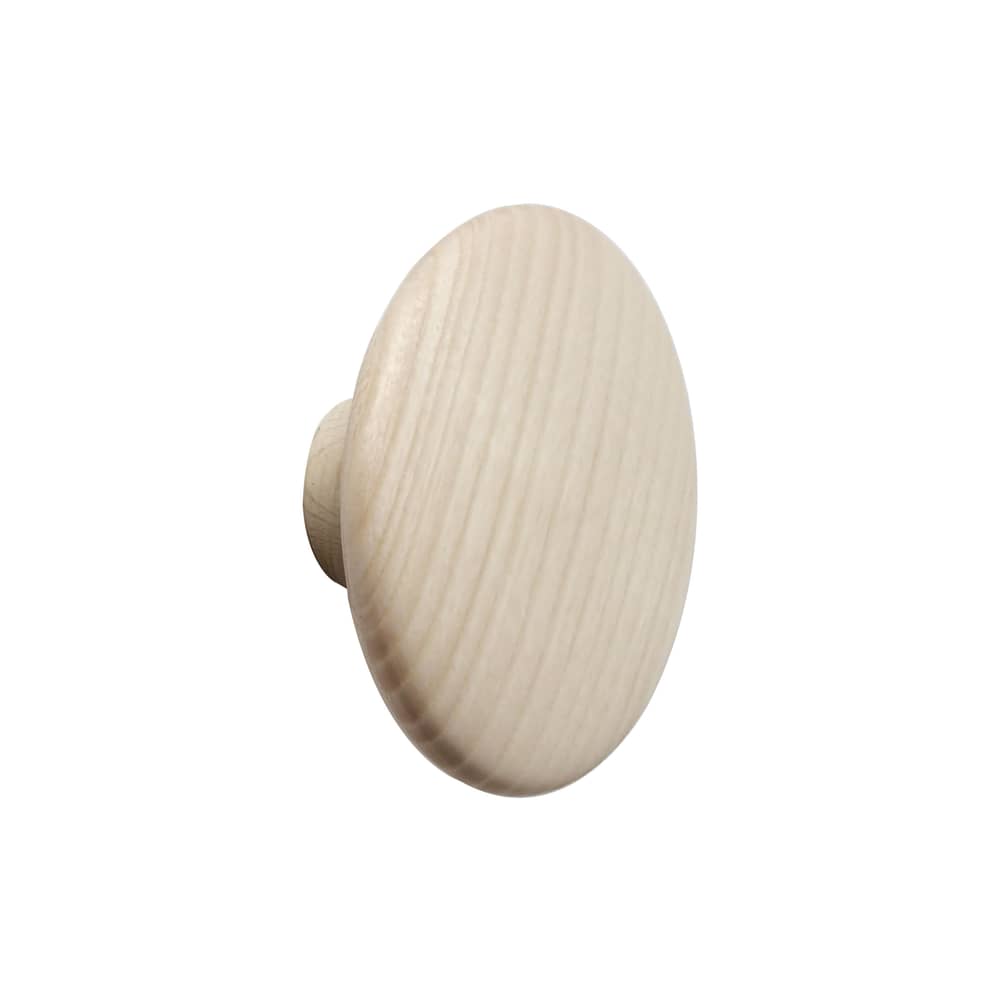 The Dots Wood Hook natural wood / Large - Ø 17 cm / Lars Tornoe, 2007 - Muuto - Ash - Natural ash