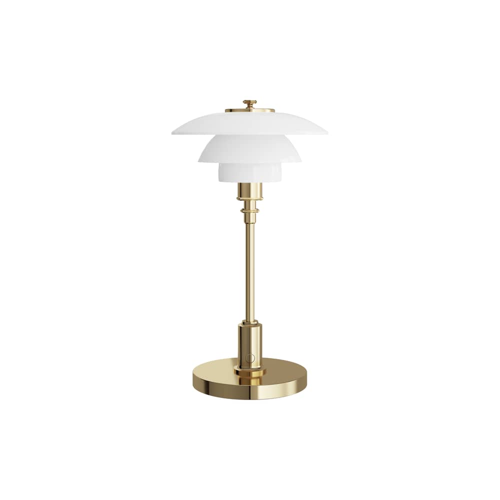 Lampada senza fili ricaricabile PH 1/1 metallo vetro oro / LED - Louis Poulsen - Ottone / Bianco - Ottone, Vetro soffiato a bocca