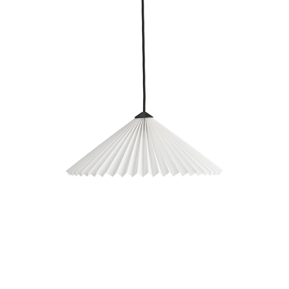 Suspension Matin tissu blanc / Ø 38 cm - Hay - Blanc - Coton enduit plissé