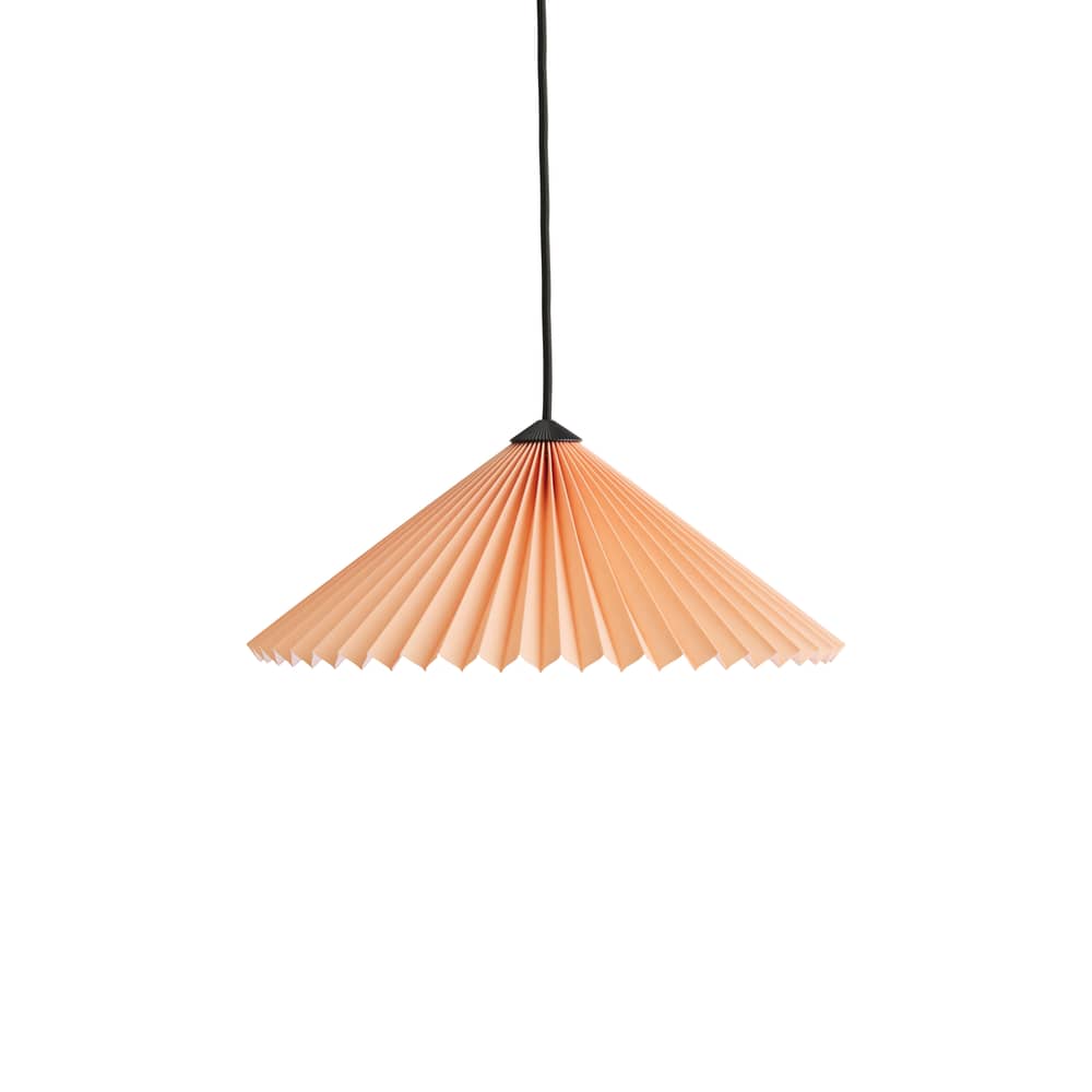 Suspension Matin tissu orange / Ø 38 cm - Hay - Pêche - Coton enduit plissé