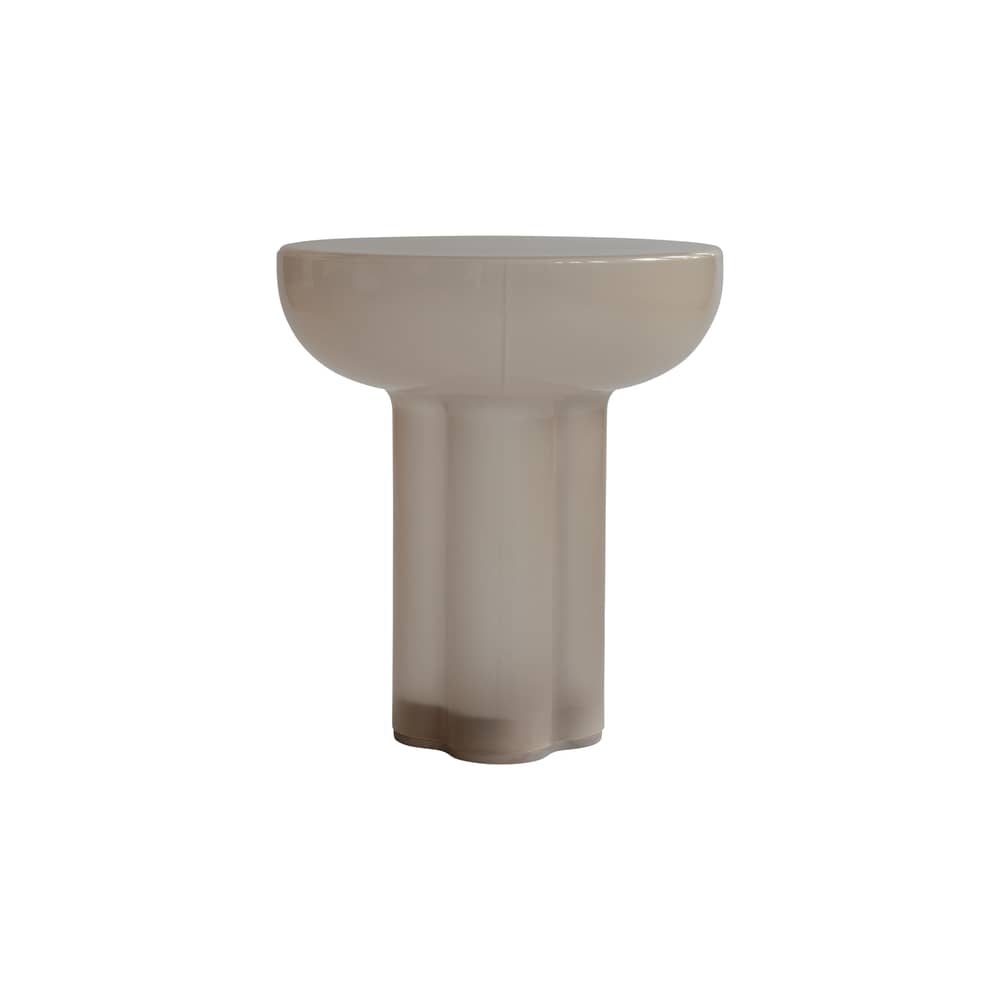 Table d\'appoint Crown Tall verre gris / Ø 45 x H 50 cm - 101 COPENHAGEN - Désert fumé - Verre soufflé bouche