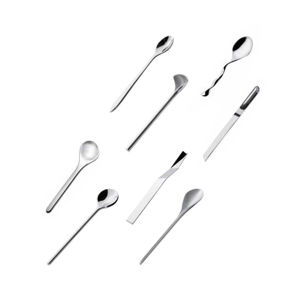 Set de 8 cuillères à café Il caffè/tè - Alessi - Acier brillant - Acier inoxydable poli