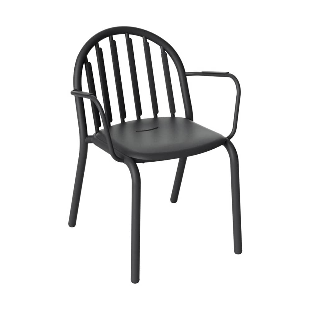 Fauteuil empilable Fred\'s métal noir - Fatboy - Anthracite - Aluminium