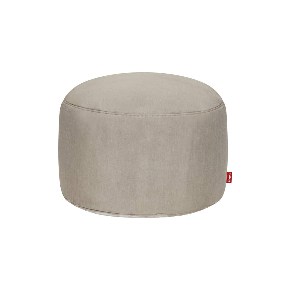 Pouf d\'extérieur Point Large Outdoor / Ø 70 x H 40 cm - Fatboy - Gris-taupe - Polystyrène expansé, Tissu oléfine