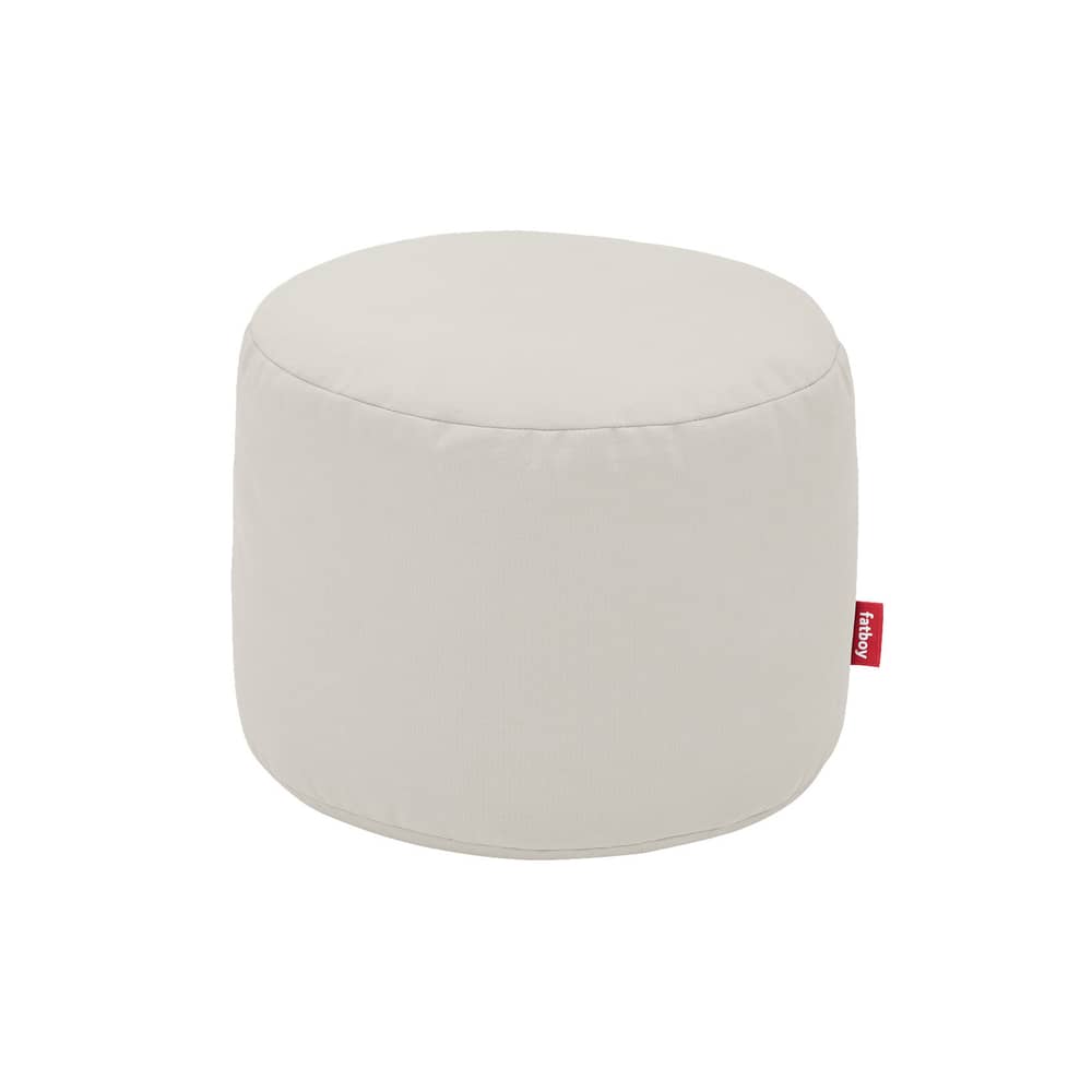 Pouf Point Canvas / Recyclé - Ø 50 cm - Fatboy - Gris cool -  Micro-billes EPS, Polyester recyclé