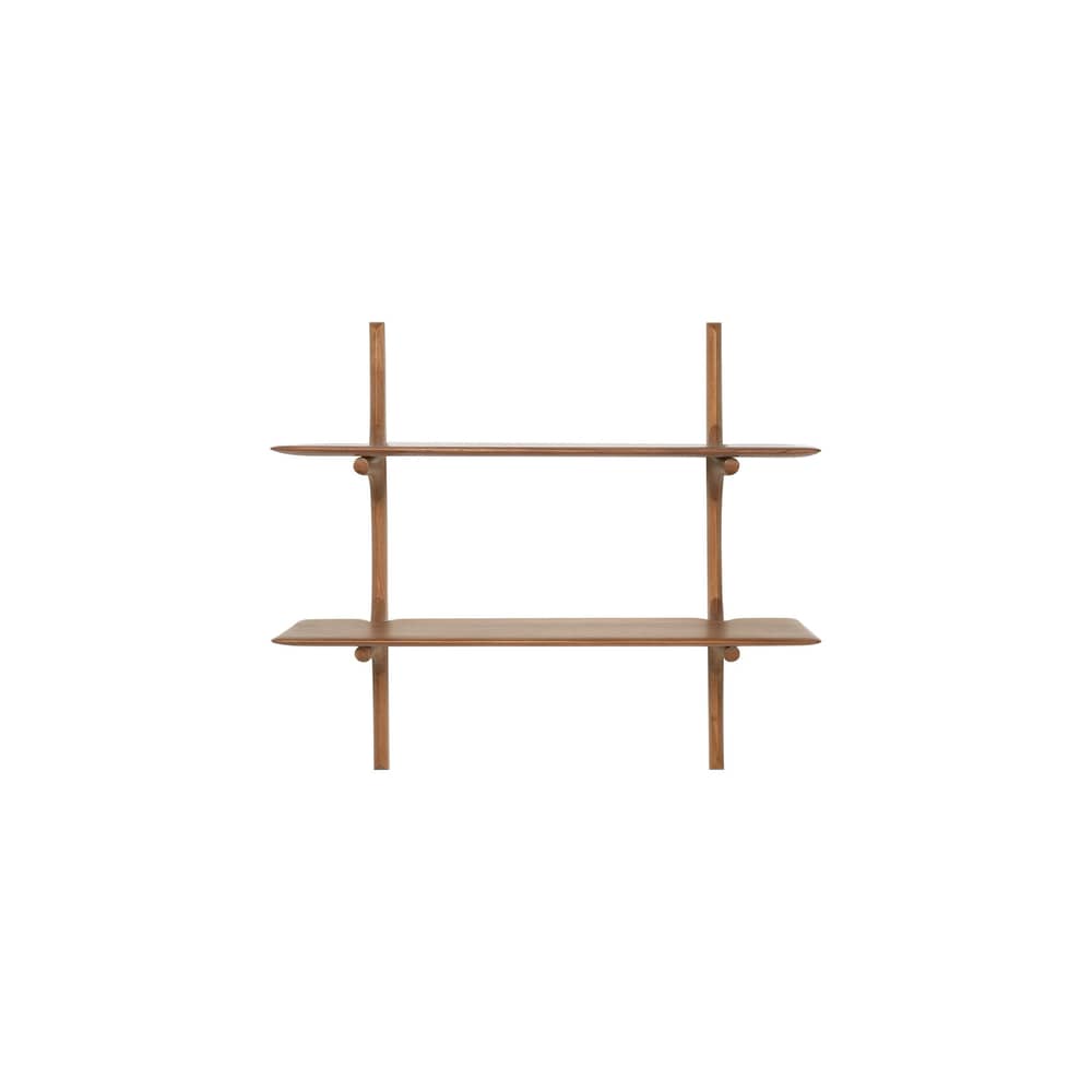 Regal PI holz natur / 2 Regalbretter - Massives Mahagoni / L 100 x H 91 cm - Ethnicraft - Mahagoni - Massives Mahagoni
