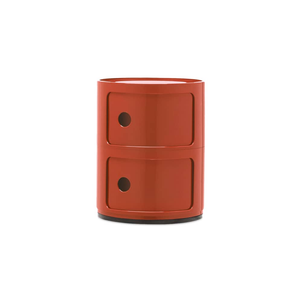 Ablage Componibili plastikmaterial orange / 2 Schubladen - H 40 cm - Anna Castelli Ferrieri, 1968 - Kartell - Orange - ABS