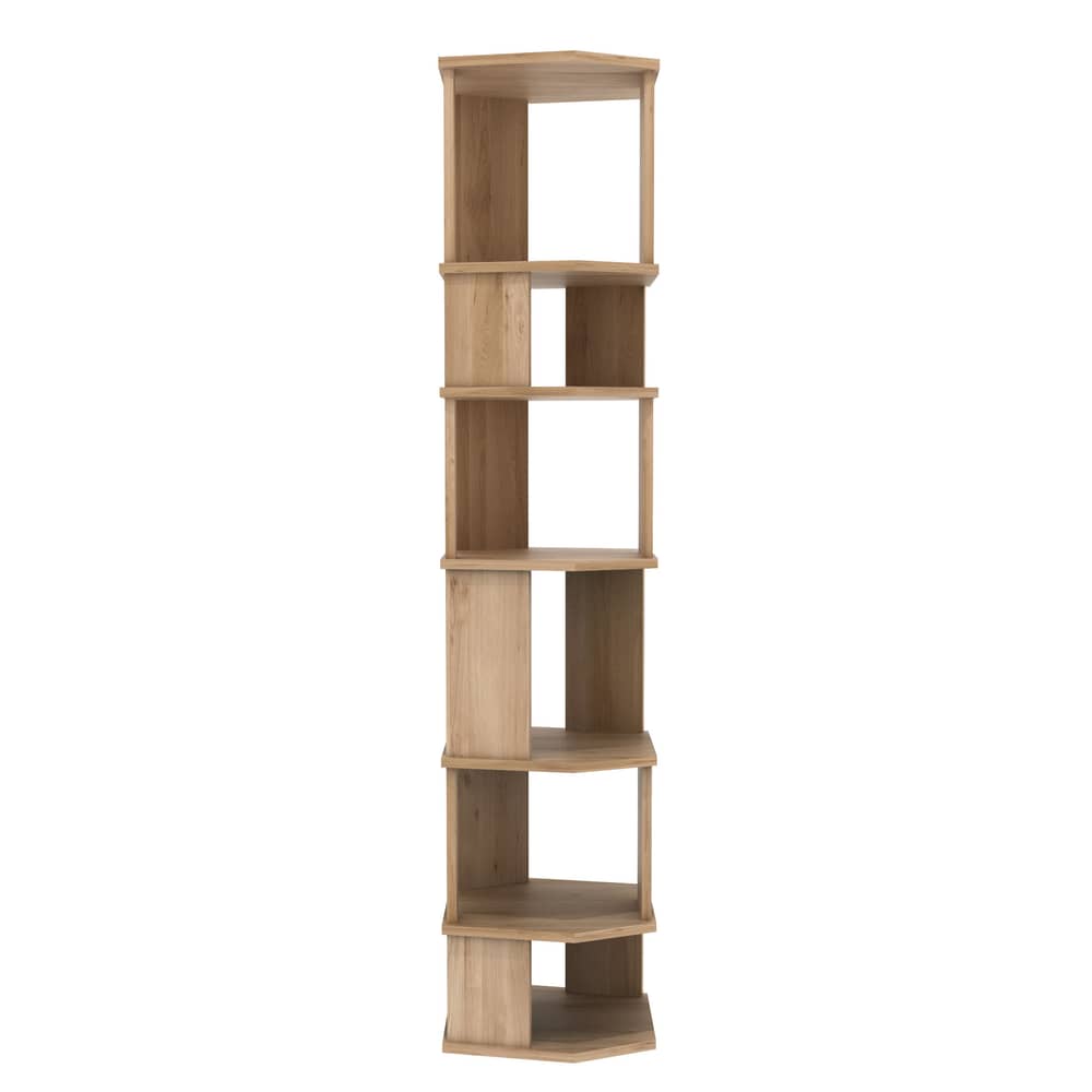 Bibliothèque Stairs bois naturel / Colonne - Chêne massif / L 46 cm x H 204 cm - Ethnicraft - Chêne - Chêne massif