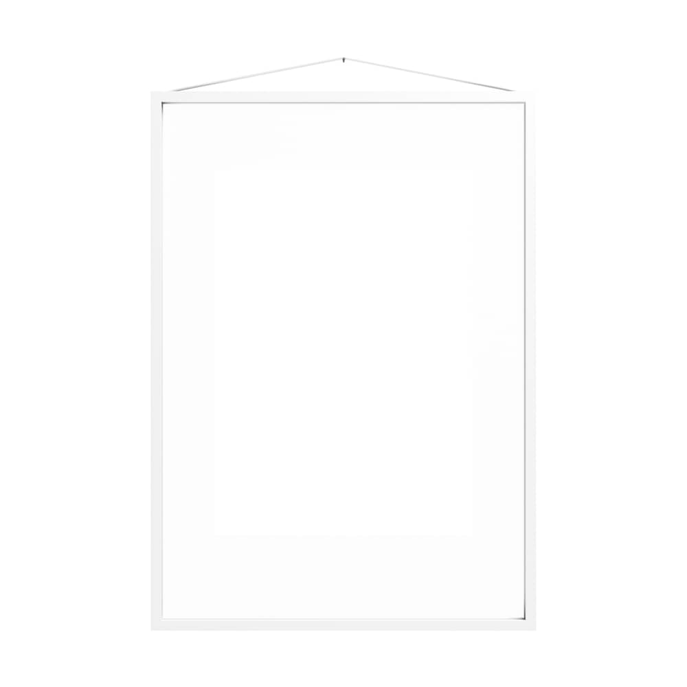 Cadre A2 métal blanc / 44 x 61,5 cm - MOEBE - Blanc (aluminium) - Aluminium, Élastique, Verre acrylique