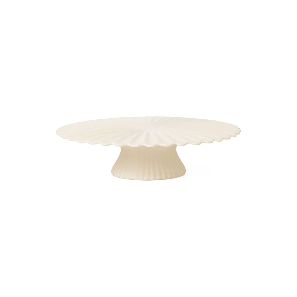 Fountain Cake plate ceramic white / Ø 31 cm - Ferm Living - Off white - Sandstone
