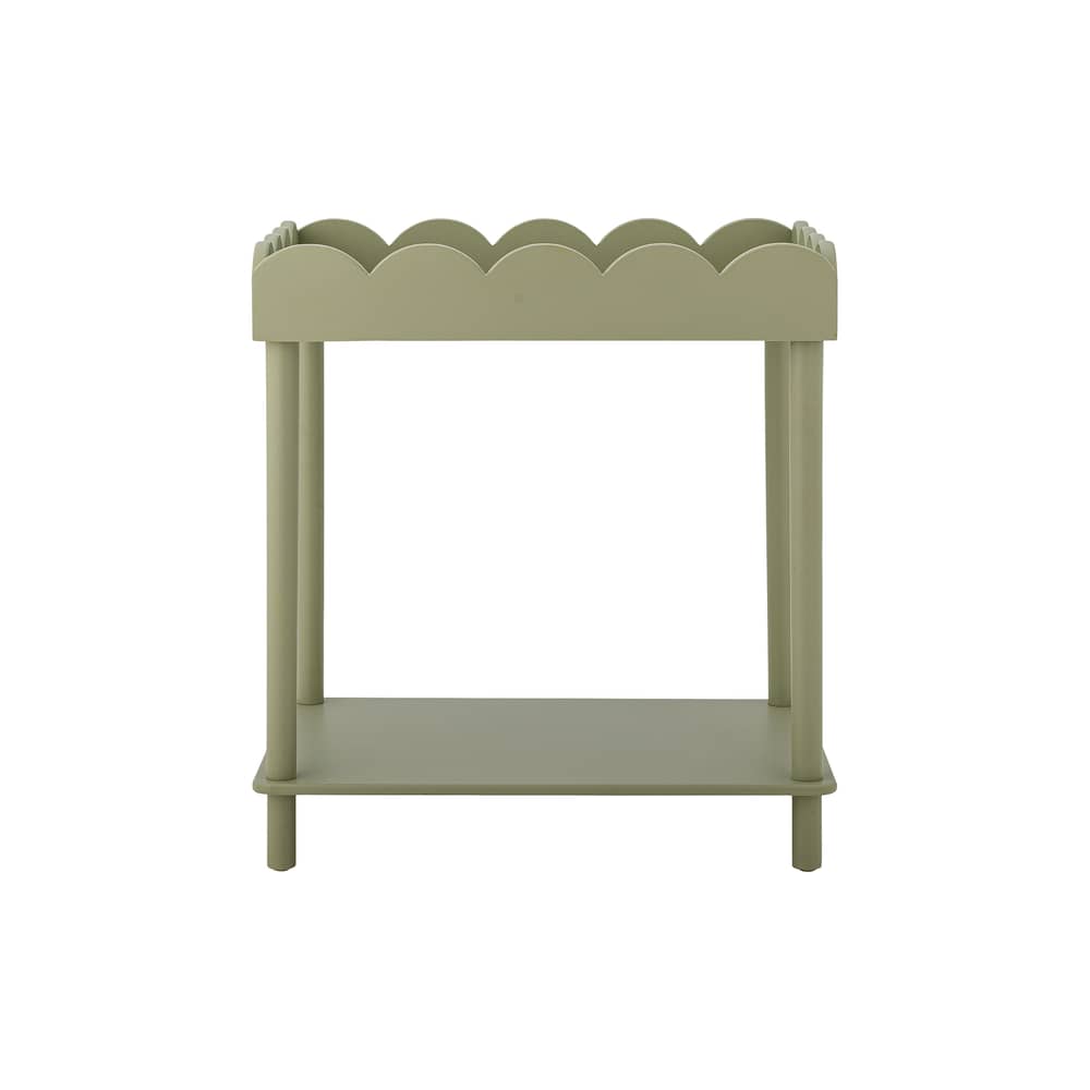 Isola End table wood green / Dresser - 60 x 40 x H 68 cm - Bloomingville - Green - Fir-tree, MDF