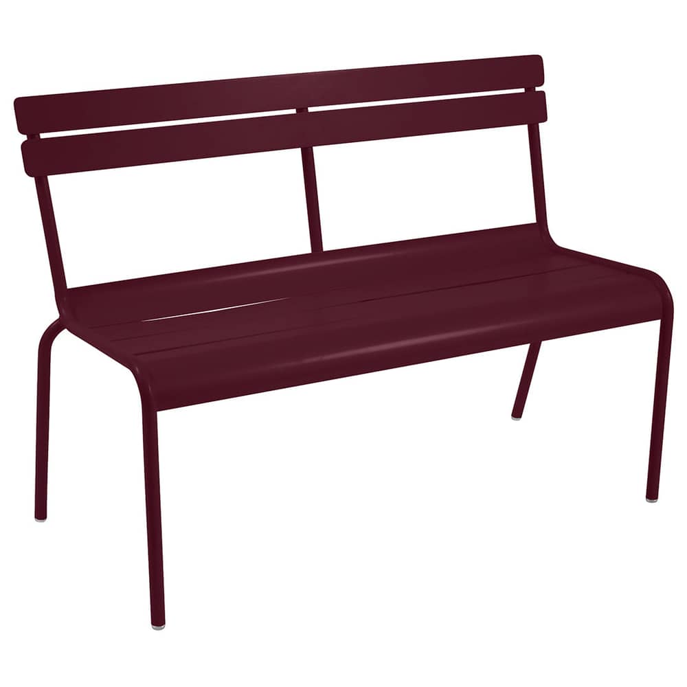 Banc avec dossier Luxembourg métal violet / 3 places - L 118 cm - Fermob - Cerise noire - Aluminium laqué