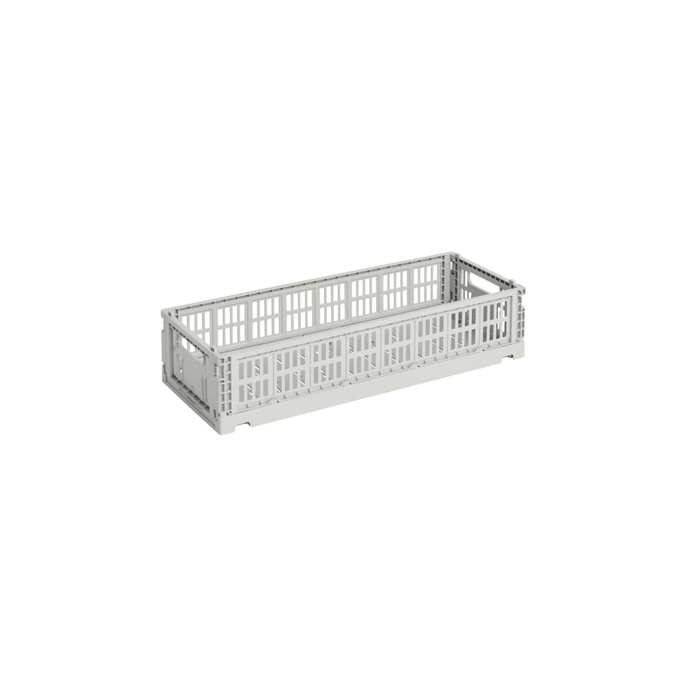 Panier Colour Crate MINI plastique gris Oblong / 13 cm x 34.5 cm - Hay - Gris - Polypropylène recyclé