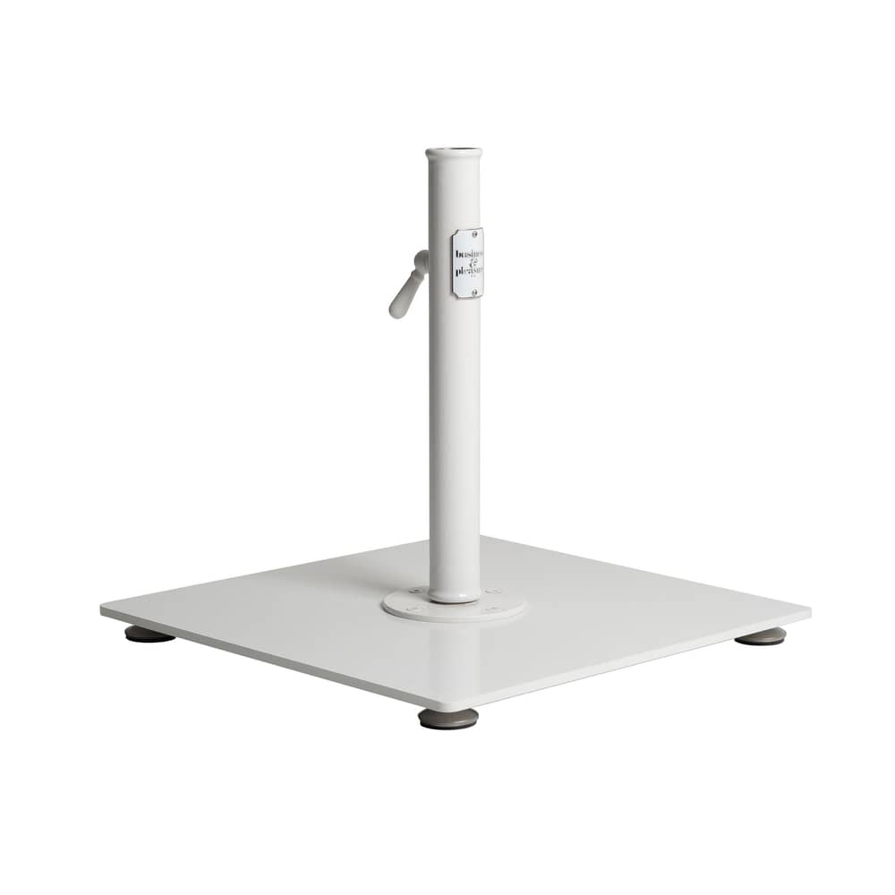Pied de parasol The Classic métal blanc / 25 Kg - Pour mât de 2,5 à 5,08 cm - BUSINESS & PLEASURE - Blanc Antique - Acier carbone