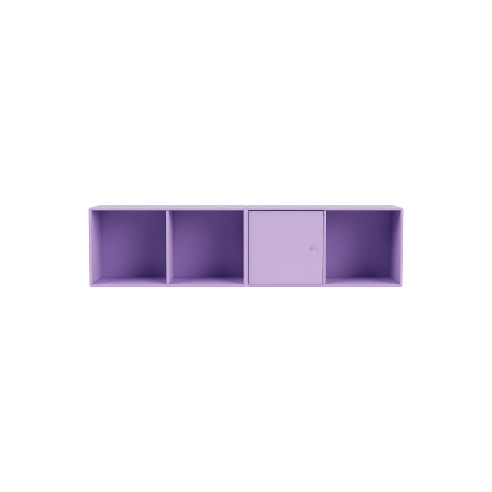Rangement mural Line / L 139.2 x P 30 cm H 35.4 cm - MONTANA - Iris 164 - MDF laqué