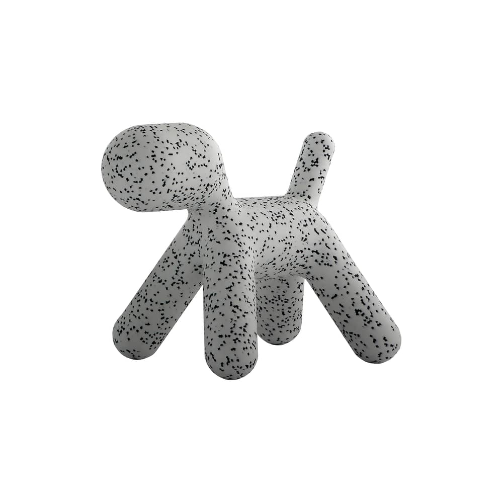 Décoration Puppy Medium plastique blanc / Dalmatien - L 56 cm / Eero Aarnio, 2003 - Magis - Blanc / Moucheté noir - Polyéthylène rotomoulé