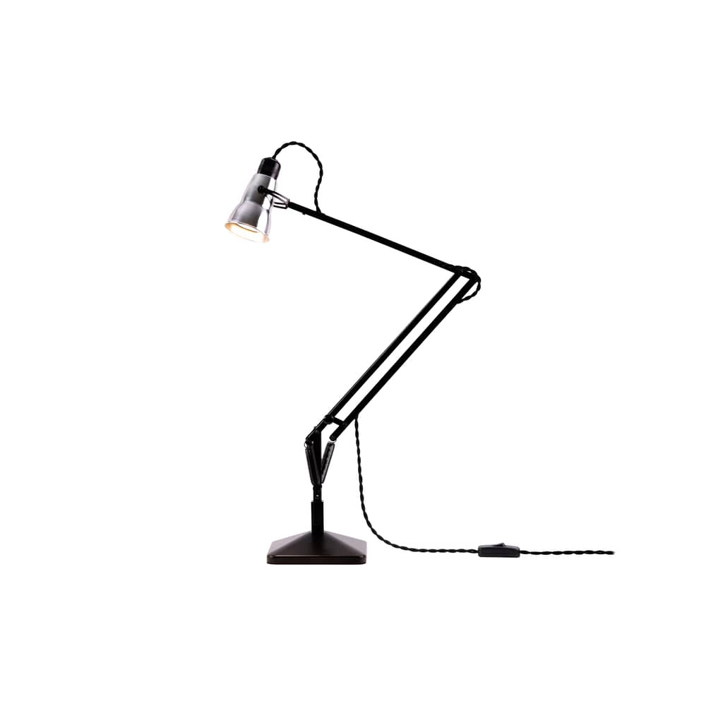 Lampe de table Original 315 métal argent / Edition Navigation - Réédition 1940 - Anglepoise - Aluminium poli & noir mat - Acier, Aluminium, Fonte