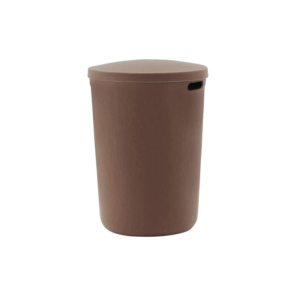 Hide Laundry basket textile brown / Recycled felt - Ø 46.5 x H 64.5 cm - Normann Copenhagen - Basket / Brown - Recycled PET felt
