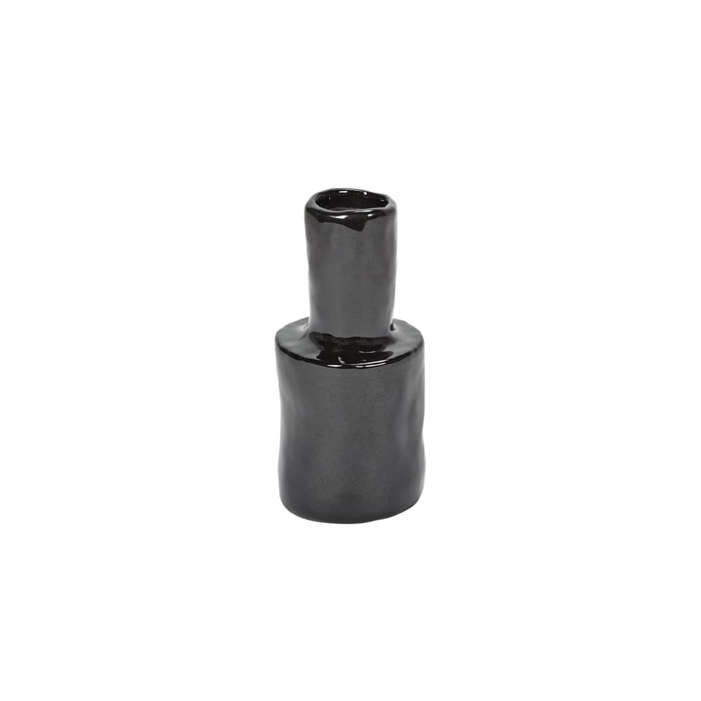 Vase Héléna 2 céramique noir / Ø 5 x H 11 cm - Mini - Serax - n° 2 / Brun foncé - Grès