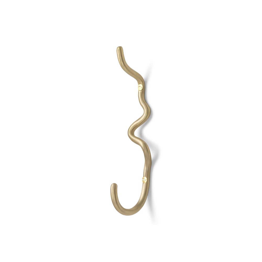 Curvature Hook gold metal / Brass - Ferm Living - Brass - Solid brass