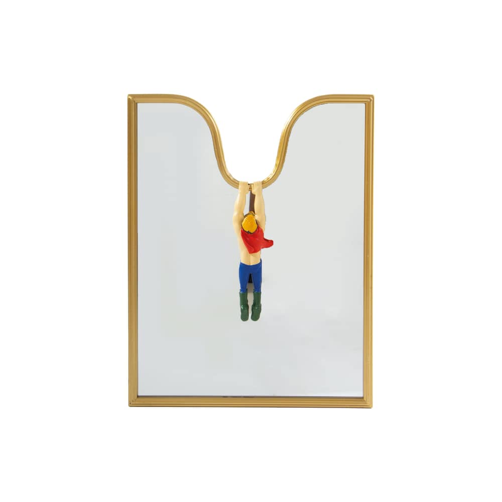 Miroir mural Circus métal or / L 35 x H 45 cm - Seletti - Or / Multicolore - Métal, Résine, Verre