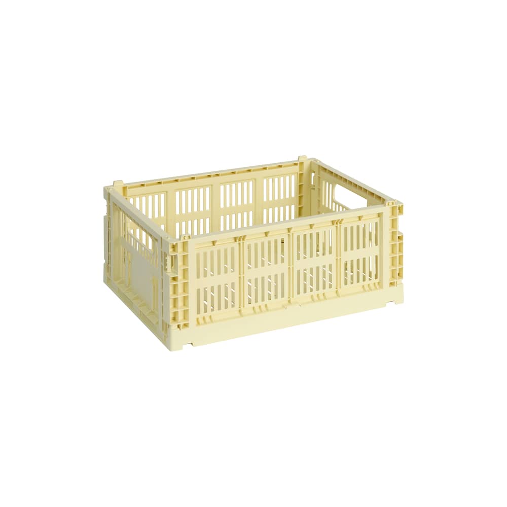 Panier Colour Crate Medium / 26,5 x 34,5 cm - Recyclé - Hay - Jaune clair - Polypropylène recyclé