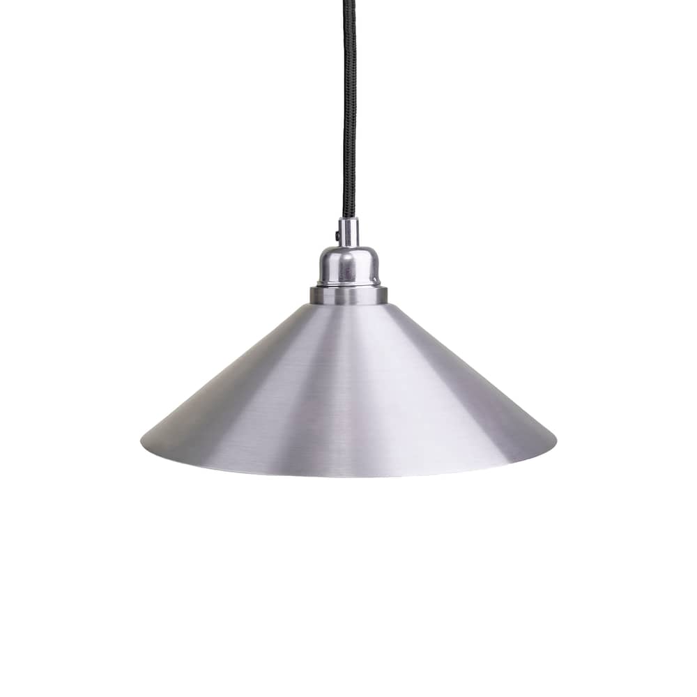 Pendelleuchte Cone Small metall silber / Ø 25 x H 7,7 cm - Frama  - Aluminium - Massives Aluminium