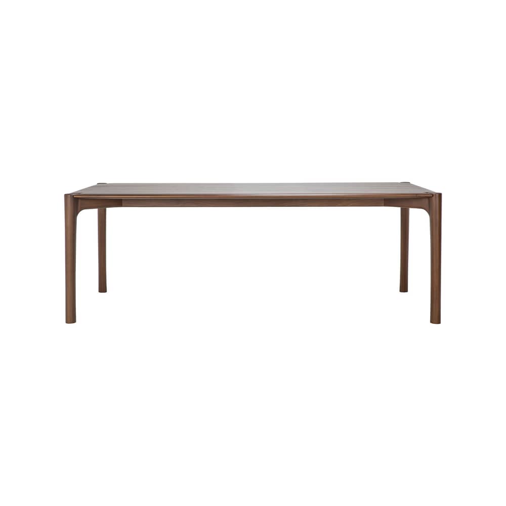 PI Rectangular table natural wood / 220 x 95 cm - Solid teak / 8 people - Ethnicraft - 220 x 95 cm / Brown teak - Solid teak, stained