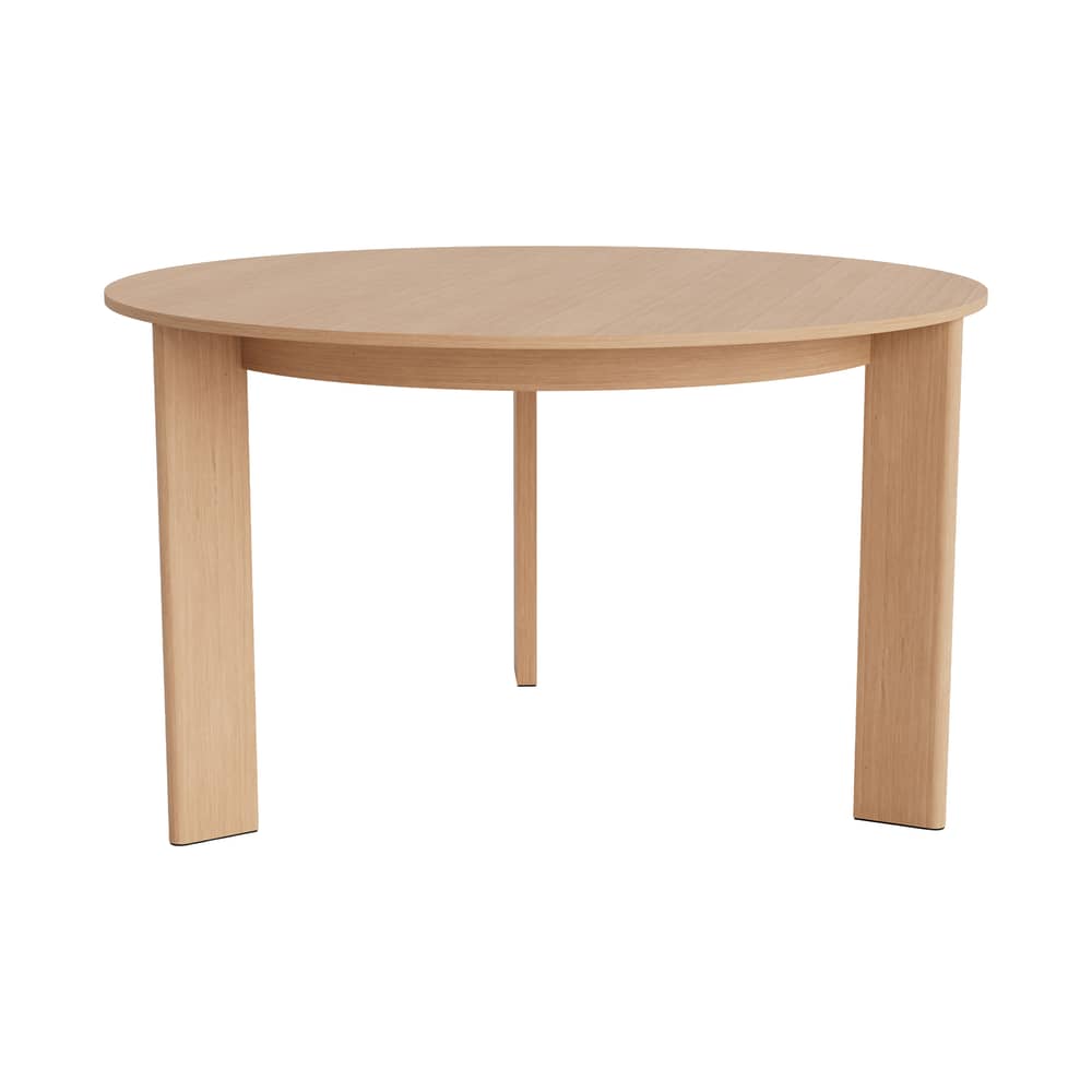Runder Tisch Chisel 20 holz natur / Ø 127 cm – 3 Füße - Hay - Lackierte Eiche - Lackiertes Eichenfurnier