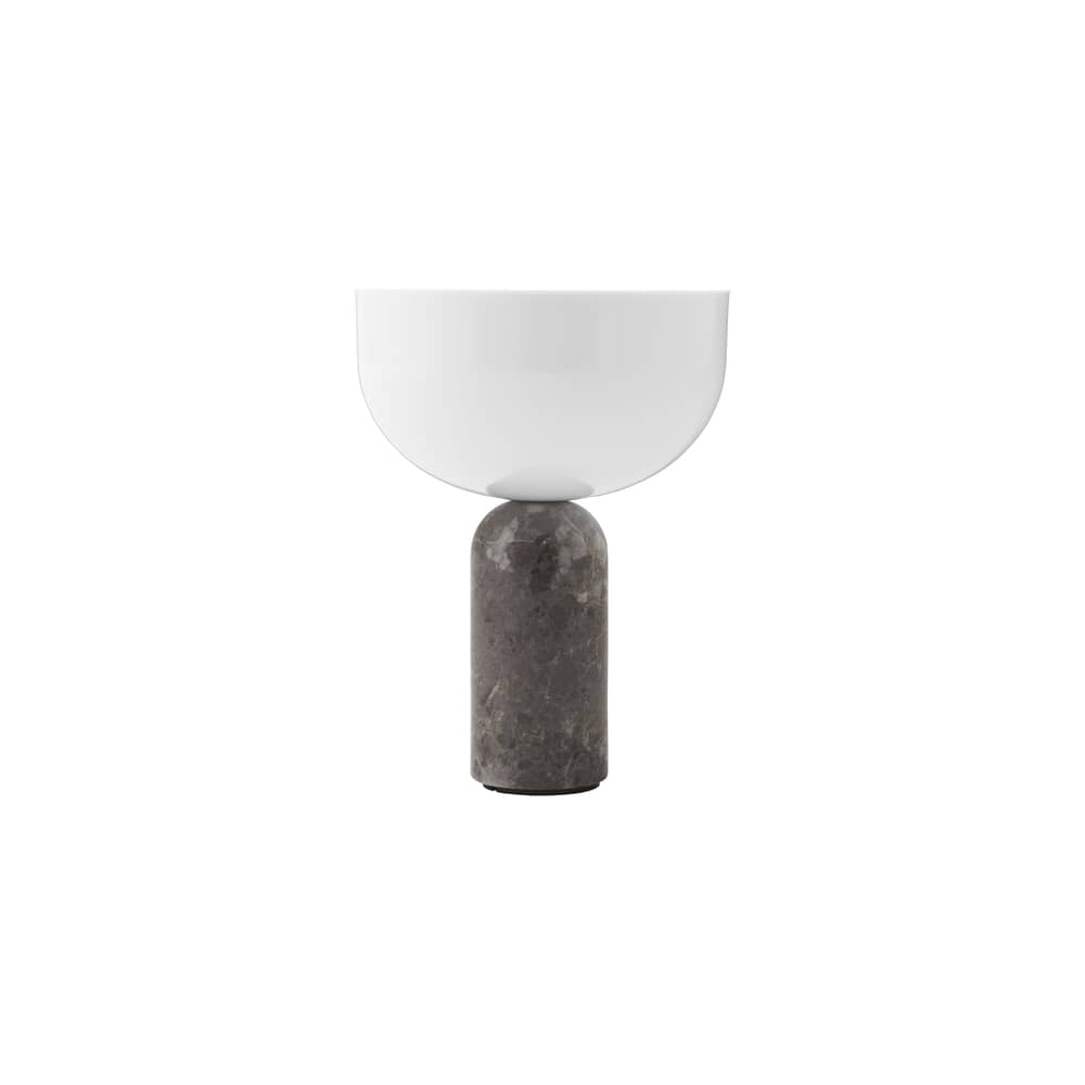 Schnurlosleuchte Kizu LED marmor grau / Sockel Marmor - H 24 cm - NEW WORKS - Grauer Marmor - Marmor, Polyacryl