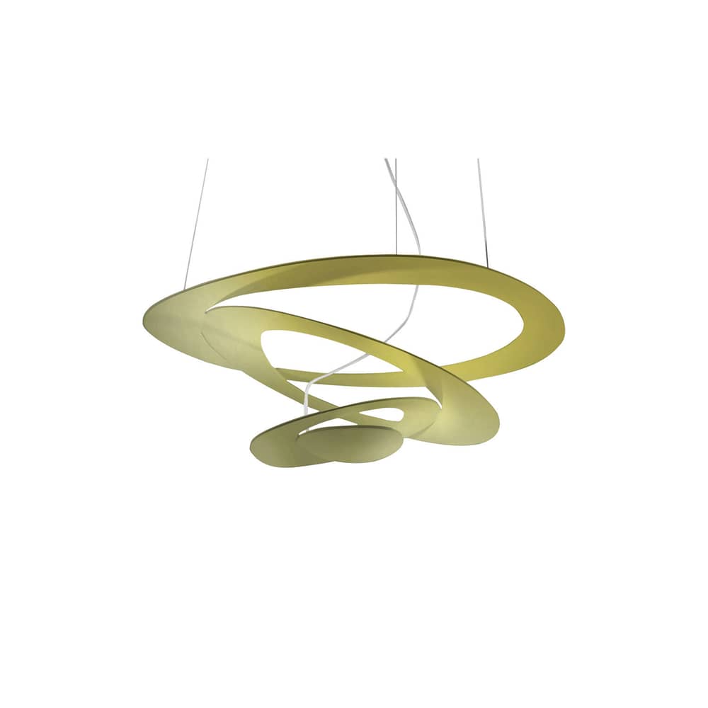 Suspension Pirce Mini métal or LED / Ø 69 cm / Seconde vie - Artemide - Or - Aluminium verni